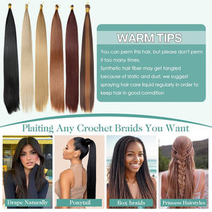 Extension per Trecce Lisce Effetto Seta 22-28 Pollici 150g, Ciocche di Capelli Sintetici Morbidi Ombre per Donne - Product Image 6