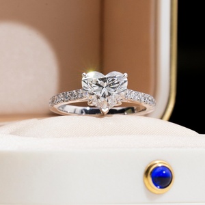 Messi Gems MSR-1814 Or blanc 18 carats Forme de cœur Diamant Bijoux pour femmes - Product Image 2