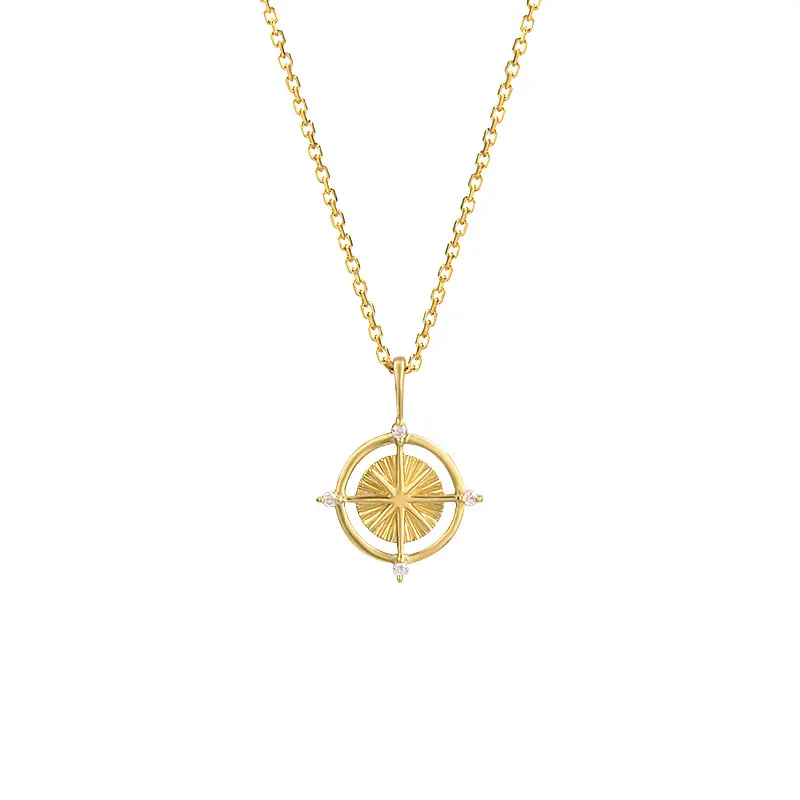 Newest 9K Solid Gold Gemstone Series Cross Moissanite Star Pendant With Custom 14K 18K Jewelry
