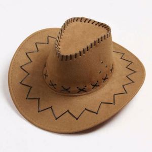 Sombrero de vaquero occidental al por mayor, gorra de verano para montar, sombrero de piel sintética, sombrero de caballero para acampar al aire libre - Product Image 4