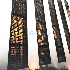Metalen Gevel Aluminium Lasersnijden Geperforeerde Decoratieve Screen/Mashrabiya Panel/Gesneden Bekleding Ontwerp