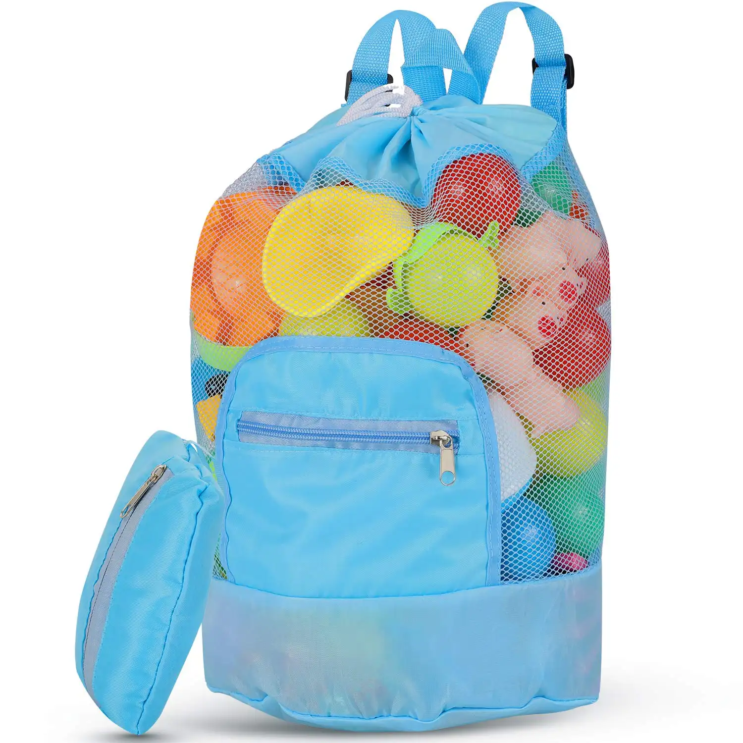 Malha de design de areia, bolsa de viagem para praia e piscina, dobrável, com cordão para armazenamento de brinquedos