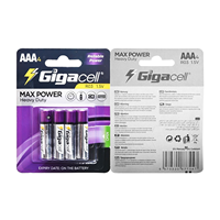 Pilas de Carbono-Zinc AAA de 1.5V, Tamaño Micro, Alta Resistencia, Proporcionan Energía Confiable y Duradera para Juguetes, Linternas, Ratones Inalámbricos