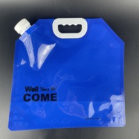 Doypack liquide de 5 L, pochette liquide transparente personnalisée, bec verseur, emballage en plastique pour boissons, pochette debout avec bec verseur, sac à boisson pour jus