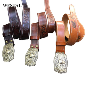 Westal – <span class=keywords><strong>ceinture</strong></span> en cuir véritable lisse et <span class=keywords><strong>automatique</strong></span>, <span class=keywords><strong>ceinture</strong></span> pour jeans, pour femmes et hommes - Product Image 2
