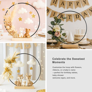 Soportes de Aro Floral Hechos a Mano de 8/10/12/14/16/18/20/22/24 Pulgadas, Anillos de Hierro para Centros de Mesa, Decoraciones para Mesa, Suministros para Manualidades - Product Image 4