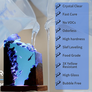 Resina Epoxica Cristalina A y B, Kit para Moldeo Profundo, para Flores, Artesanías, Mesas <span class=keywords><strong>de</strong></span> Madera - Product Image 2