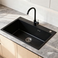 Évier de cuisine OEM/ODM fait main, à montage supérieur, 30 pouces, en acier inoxydable, moderne, à un trou, intelligent, pour lavage