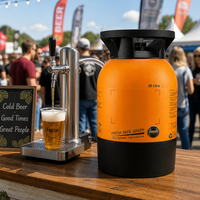 Fût de bière en plastique écologique 30L, alternative en acier, HDPE de qualité alimentaire, pressurisé 15 bars, pour brasserie, vente en gros