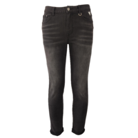 Jean slim homme taille mi-haute extensible, coupe ajustée, délavé vintage foncé, effet usé, avec broderies et détails appliqués, hiver, rivets ODM