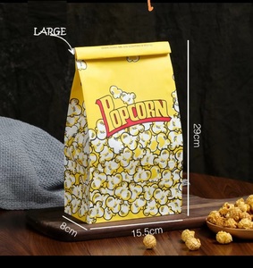 Sacchetti di Carta Kraft Ecologici per Pane, Snack, <span class=keywords><strong>Popcorn</strong></span>, Pranzo, Riciclabili, con Fondo a Blocco, Promozionali, da Asporto, per Patatine, Utilizzabili in Microonde - Product Image 5