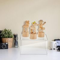 Ensemble de 4 boîtes de présentation cube en acrylique givré, rehausseurs gigognes de buffet blanc avec fond creux, fournitures de décoration de gâteaux