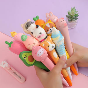 Pu Animal crème glacée Fidget jouets mignon stylo de décompression stylo spongieux stylo à bille fournitures scolaires pour les étudiants - Product Image 2