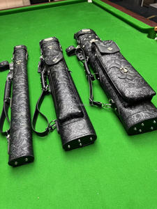 PU Leather Billiard Cue Case 4 Hole Pool Cue Bag Portable Shoulder Strap Storage Cover - Product Image 3