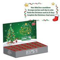 SamToyCn vente en gros bricolage arbre de Noël ensembles de briques de construction calendrier de l'avent ensembles de blocs de construction de Noël avent pour les enfants