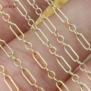 New 14K Vàng Đầy Đồ Trang Sức Vĩnh Viễn Vòng Cổ Số Lượng Lớn Chuỗi 3 + 1 1.68Mm Giấy Clip Vòng Cáp Figaro Chuỗi - Product Image 5