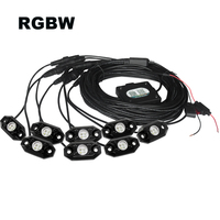 RGBW App Control Led Rock Lights 8 Pods 12 Pods Iluminación para coche Barco Cubierta Luz