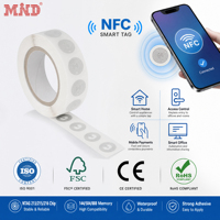 Etiqueta NFC NTAG213 NTAG215 NTAG216 programable personalizada, etiqueta RFID en blanco de 13.56Mhz, etiqueta/adhesivo RFID, inlay RFID resistente al agua
