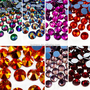 คริสตัลพลอยเทียมสีสันสดใสสำหรับตกแต่งแฟชั่นขนาด SS3-SS40ถุงบัค - Product Image 4