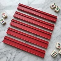 Supports magnétiques pour tuiles de Mahjong en bois, lot de 4, personnalisables (couleur, épaisseur, forme), emballage en boîte, bord ondulé festonné