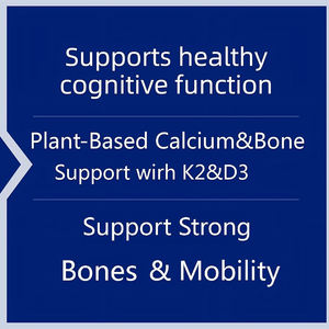 Vitamine D3 et Vitamine K2 de haute qualité à base de plantes, calcium en gélules molles, soutien de la santé osseuse et amélioration des fonctions cognitives - Product Image 3