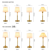 Lámpara de Escritorio LED Recargable de Estilo Moderno, Ajustable en Altura, con Pantalla de Tela Táctil, Regulable, para Restaurante, Mesita de Noche, Simple