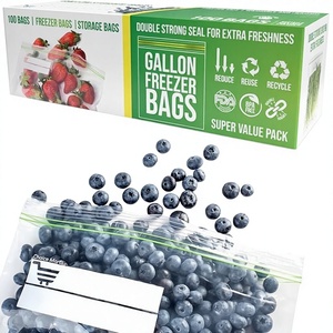 Factory Price Odor Proof PE Storage <b>Bags</b> Waterproof Double <b>Zip</b> Reusable Food Backpacking Camping Home Plastic <b>Bag</b> - Product Image 1