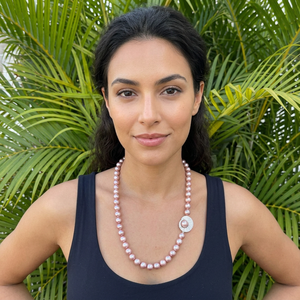 Natural Freshwater Pearl Necklace & <b>Earrings</b> Set 925 Sterling Silver Fine Jewelry OEM ODM Wholesale Supplier - Product Image 5