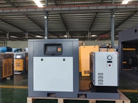 Compresseur d'air industriel avec sécheur 5kW 10kW 600kW, entraînement par courroie, 220V 380V, réservoir 4-en-1 300L 500L