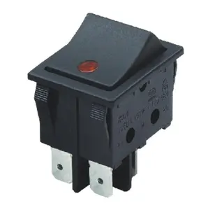DPST 4Pin 16A 250V On Off Illuminated 2 Position Lens Rocker Switch T105