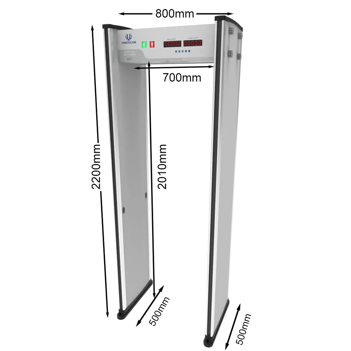 UNIQSCAN-detector de Metales de seguridad UB500, detector de metal arqueado, escáner de seguridad para puerta, detector de metal