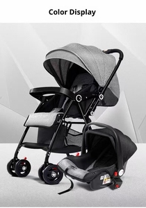 Carriolas de Acero para Bebés, Ligeras, Enfocadas en la Seguridad, Cinturón de Seguridad de 3 Puntos, Plegables, Capacidad de Carga de 20 kg, para Niños Pequeños de 3 Años - Product Image 3