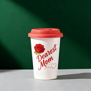 ชุดแก้วมัคเซรามิกลายดอกไม้สำหรับเดินทางพร้อมฝาปิด-ถ้วยกาแฟขนาด16ออนซ์พร้อมคุณแม่ที่รักการออกแบบสำหรับคุณแม่ที่รักและคุณแม่ที่รัก - Product Image 4