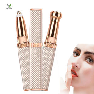 Épilateur indolore 2 en 1 <span class=keywords><strong>pour</strong></span> femmes Tondeuse à sourcils et épilateur facial avec rasoir à lèvres - Product Image 1