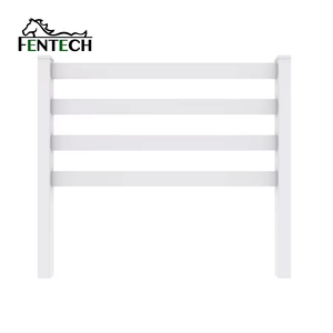 Clôture pour chevaux en <span class=keywords><strong>PVC</strong></span> recyclé <span class=keywords><strong>blanc</strong></span> solide Fentech, vente chaude, 4 rails, clôture de ranch, clôture de ferme, poteau - Product Image 3
