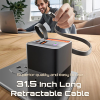 Adaptor Dinding GaN 65W dengan 2 Port Pengisi Daya Cepat USB Type-C PD 3.0 & 3.1 Smart Electric Mobile Daya Keluaran 20W Termasuk Kabel