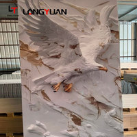 Panneau mural en marbre UV LT 1220*2440mm 3mm Décoration intérieure Marbrure Haute brillance Feuille de plastique PVC Ardoise carbone Marbre