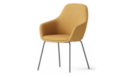 Chaise de bureau pivotante en tissu avec accoudoirs et roulettes pour poste de travail