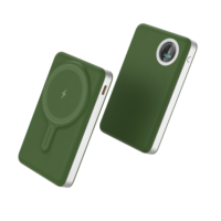 SC-F53-2 de charge rapide 20W PD magnétique sans fil 10000 mAh Type-C Power Delivery coque en cuir affichage du tableau de bord Power Bank