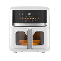 Friteuse à air intelligente 5L 1350W, grande capacité, avec fenêtre de visualisation transparente et contrôle de température réglable