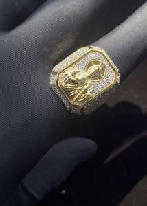 High End Diamond Jude <b>Ring</b> <b>Mens</b> Jewelry Crafted in 925 Sterling <b>Silver</b> with Rustproof Quality Custom Hip Hop Fashion <b>Ring</b> - Product Image 6