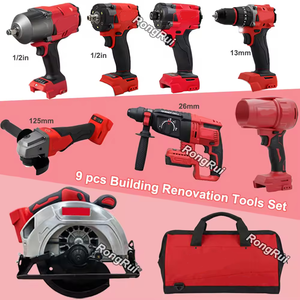 Set di Utensili Milwa in Offerta: Cacciavite, Smerigliatrice, Chiave, <span class=keywords><strong>Trapano</strong></span>, Sega, Chiave Dinamometrica 18-in-1, Kit di Utensili Elettrici Cordless Resistenti - Product Image 3