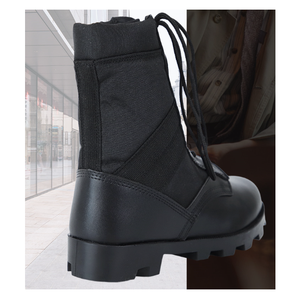 Chaussures de combat respirantes en daim TSB910, semelle extérieure en caoutchouc SIWAR FARDC, cuir de vache noir, bottes tactiques robustes pour hommes - Product Image 6