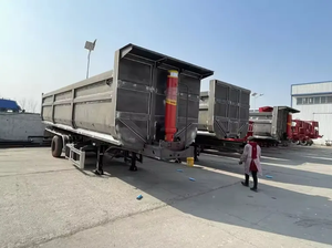China 40 Ton 50 Ton Truck 3axles Side Tipper / Rear Dumper Semi <b>Trailers</b> Hydraulic Dump <b>Trailer</b> - Product Image 3