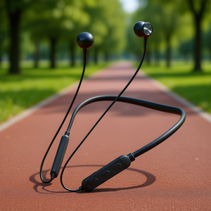 Bluetooth 5.0 Neckband Sport Wireless Earbuds Stereo In-Ear <b>Headphones</b> Waterproof With Micro <b>Usb</b> Charging - Product Image 2