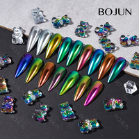 Prix Usine Bojun MFDA07 16 Couleurs Effet Miroir Poudre Liquide Changeante de Couleur Métallique Chrome pour Ongles Sans TPO MSDS Vente en Gros