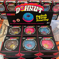 Jouet Squishy Donut en Gros, Style Glaçage Changeant, à Remontée Lente, Anti-Stress, Figurine à Presser, Unisexe, 14 Ans et plus