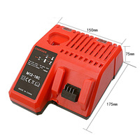 Chargeur rapide de batterie Li-ion 3A pour Mil M12 M18 48-11-1815 48-11-1828 48-11-2401 48-11-2402 Prise européenne