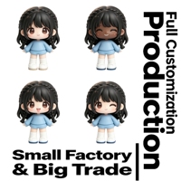 MEIYAN Figurines de poupées miniatures noires de haute qualité, cheveux longs, modèle d'action, figurines de mode en PVC personnalisées ODM, jouets pour filles