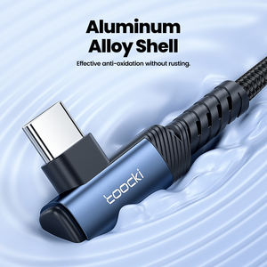 Câble Toocki 60W en alliage d'aluminium, design coudé et <span class=keywords><strong>anti</strong></span>-pliage, charge PD 60W pour usage domestique, idéal pour les gamers - Product Image 6